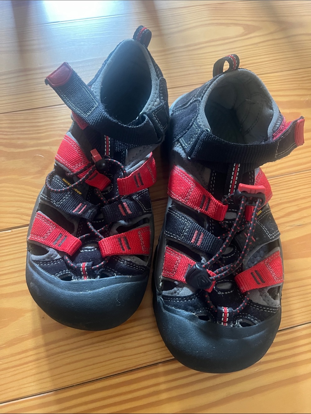 Kids Red and Black Sport Sandals